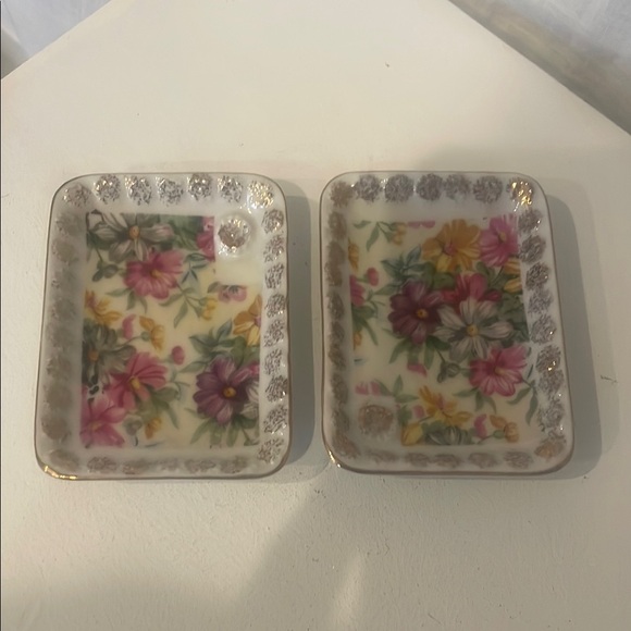 Floral Ceramic  Dish Set - Multicolor - Picture 1 of 2